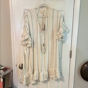 Striped Ruffle cover up